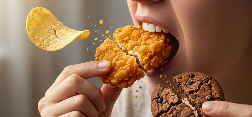 Alimentos crujientes: La ciencia detr&aacute;s de las texturas